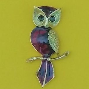Shinny Gold Color Owl Pendant